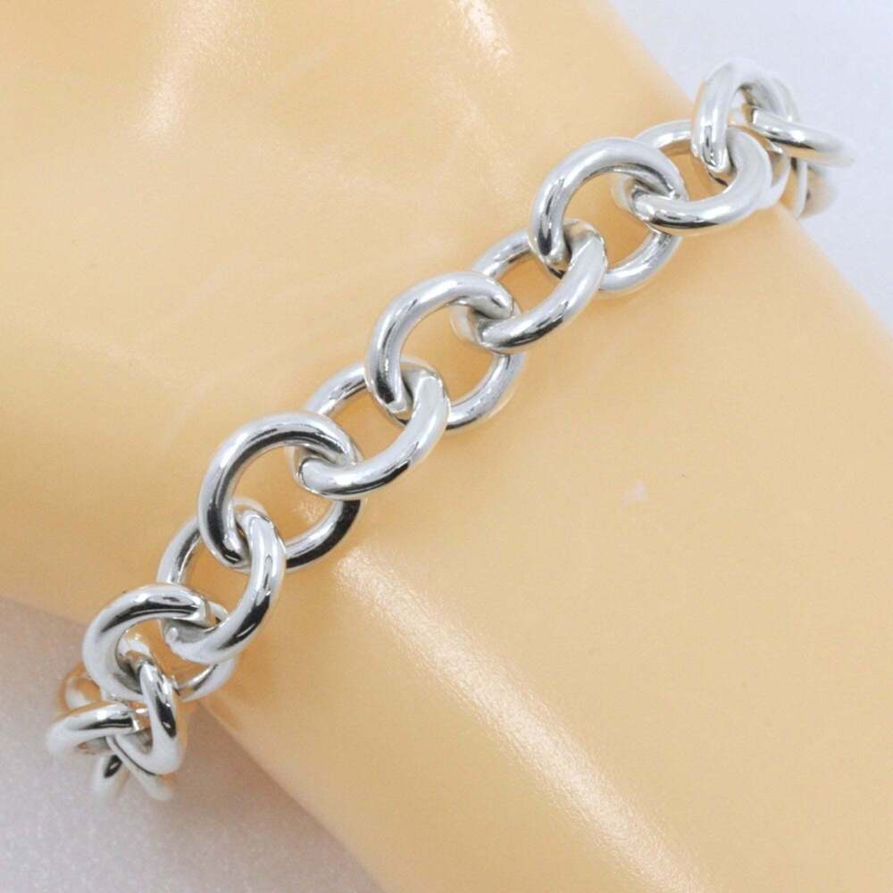 TIFFANY Authentic Silver Heart Charm Bracelet - Picture 3 of 9